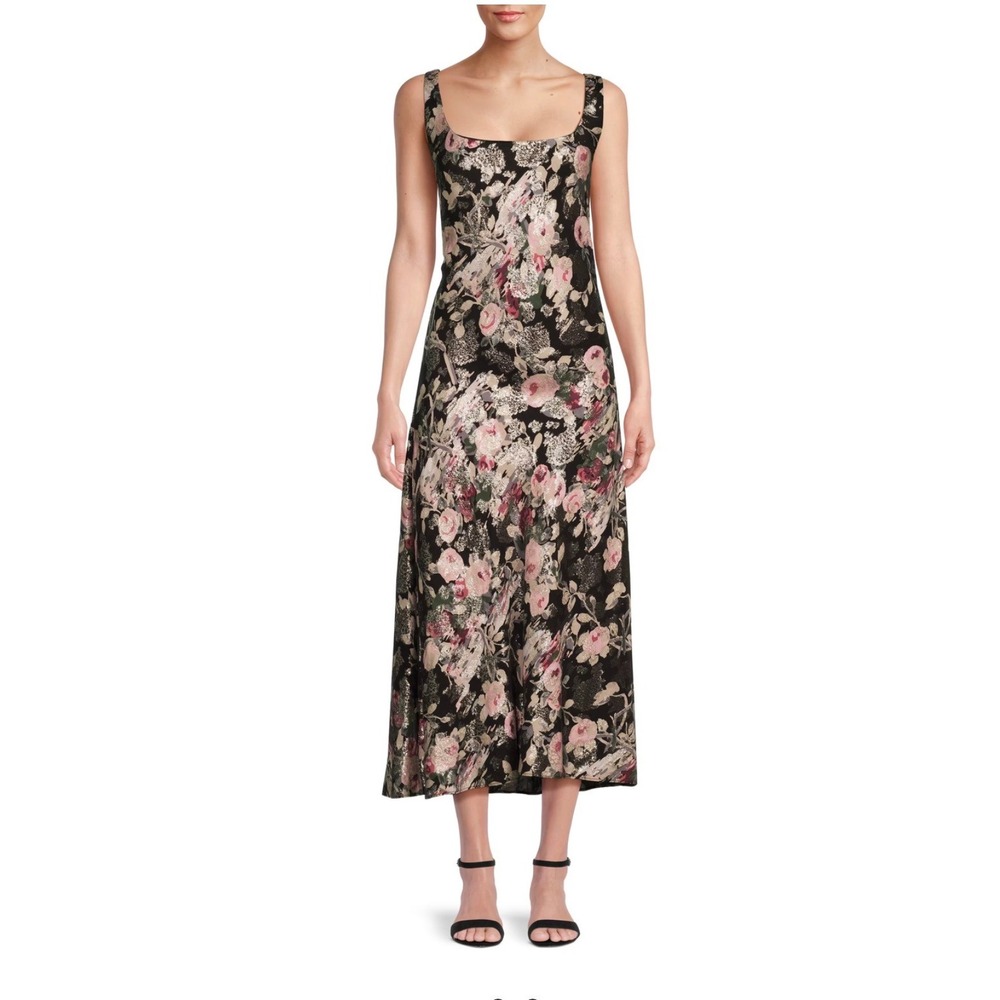 LAUREN Ralph Lauren Women Floral Metallic‎ Maxi Dress Sz 20W Formal Party NEW